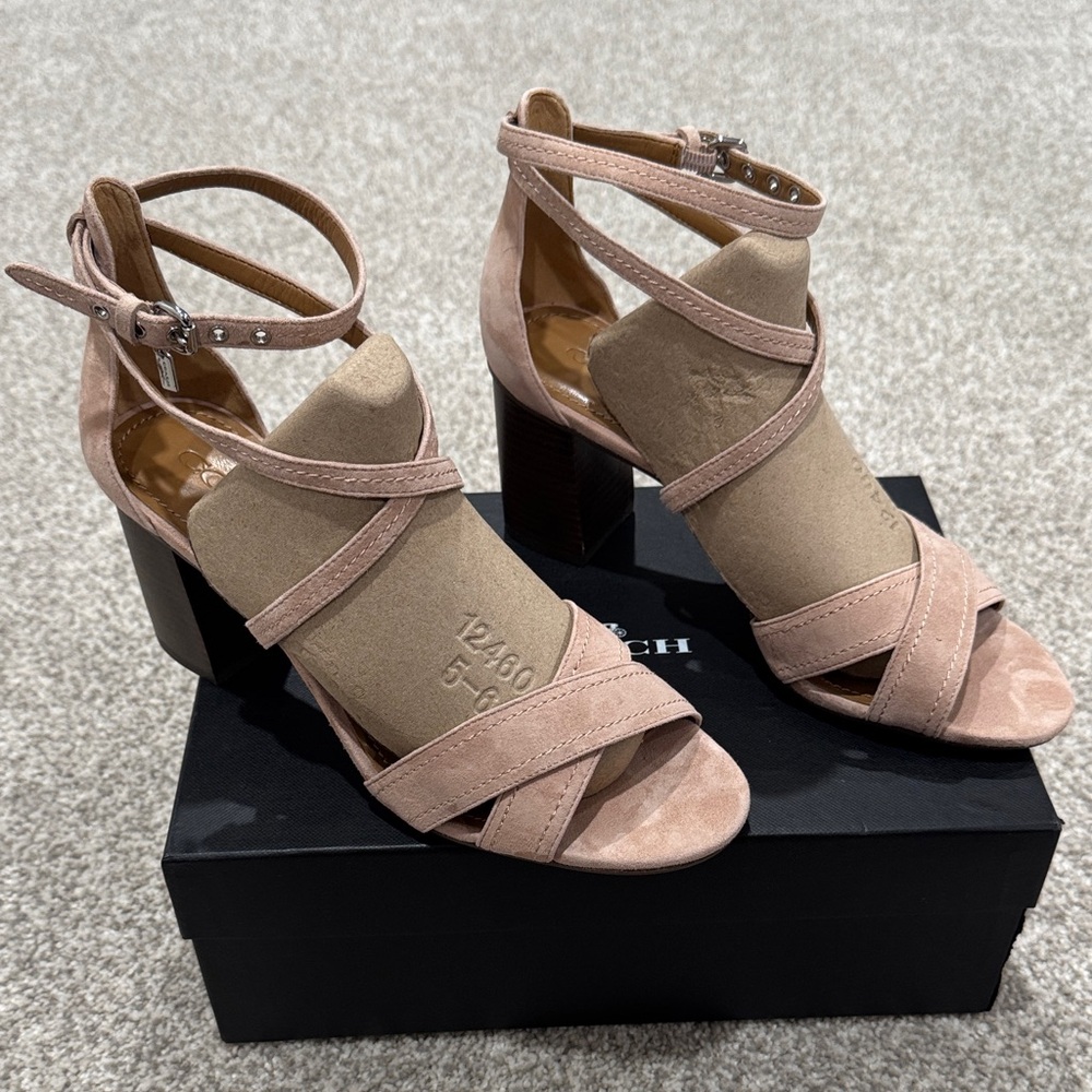 Coach Blush Strappy Heels